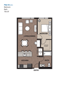 One Bedroom Plan 2A